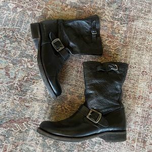 Womens black leather Frye boots